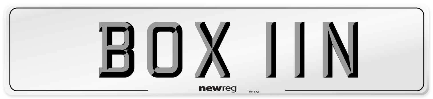 BOX 11N Number Plate from New Reg